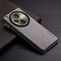 Luxury Textile Leather Skin Soft Phone Cover | Premium Case (Light Gray)