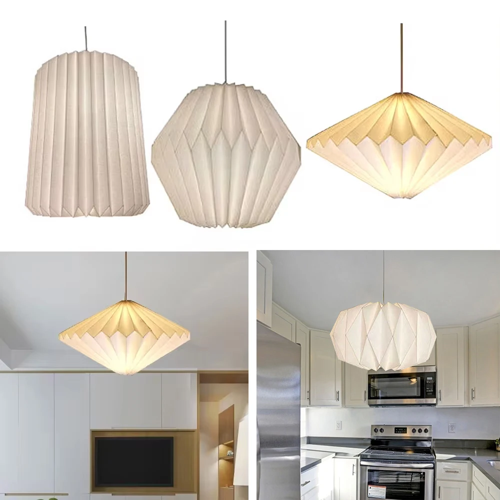 Origami Ceiling Lampshade Nordic Style Hanging Lamp Cover Creative Folding Pendant Light Shade for Living Room Chandelier Decor