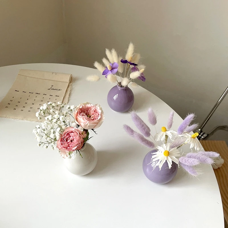 Nordic Ceramics Creative Flower Vase - Mini Decorative Plant Bottle