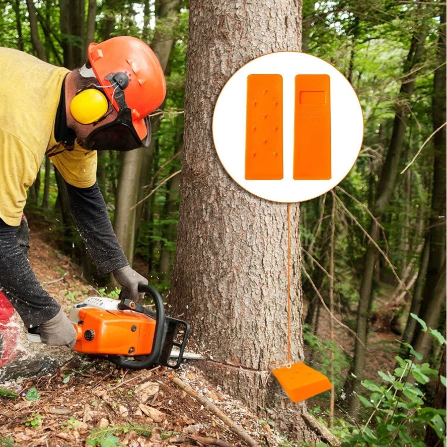Spiked Chainsaw Tree Felling Wedges for Safe and Efficient Woodcutting