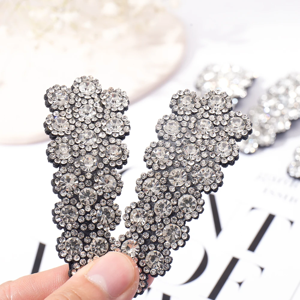 Glanz voller Strass Haarspange Haarspangen Entenschnabel Haarnadeln für Frauen Barock Kristall Haarschmuck Hochzeit Bankett Schmuck