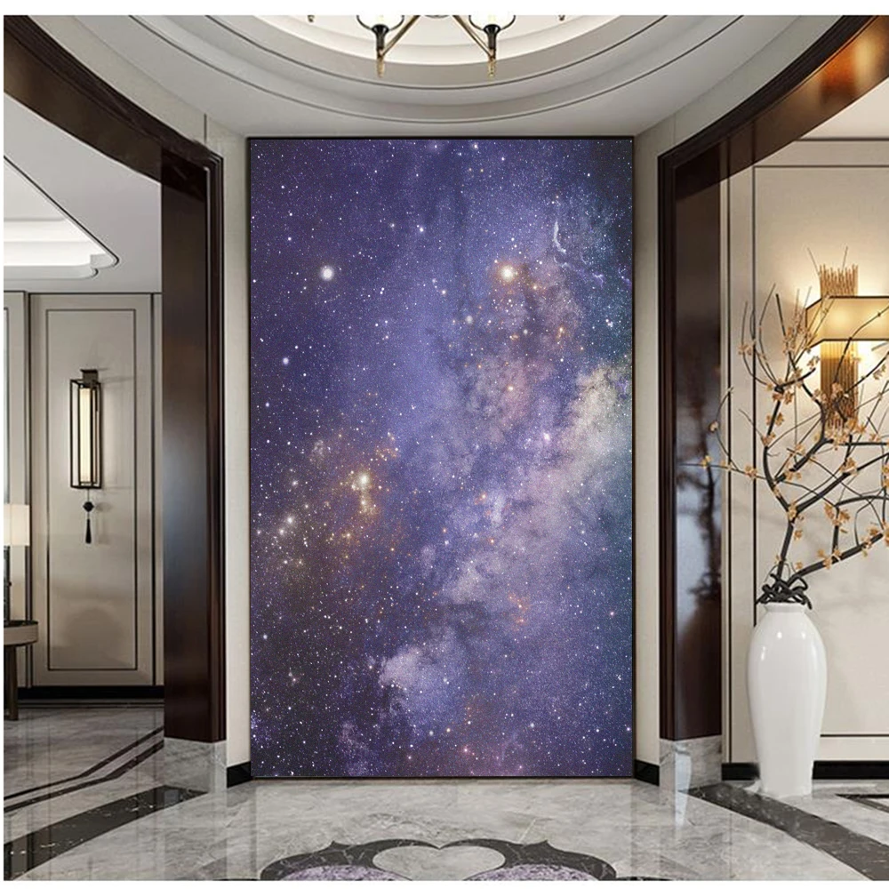 Galaxy Decorative Pattern Window Privacy Film UV Blocking Heat Control Window Covering Static Cling Sticker