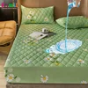 100% Waterproof Fitted Bed Sheet A-Class Clip Cotton Quilted Mattress Cover Protector with Elastic Band Queen King Size Decor 1