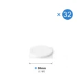 White 30mm 32pcs