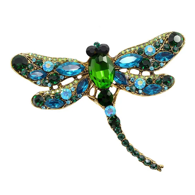 CINDY XIANG Crystal Vintage Dragonfly Brooches: A Fashionable Accessory for Women