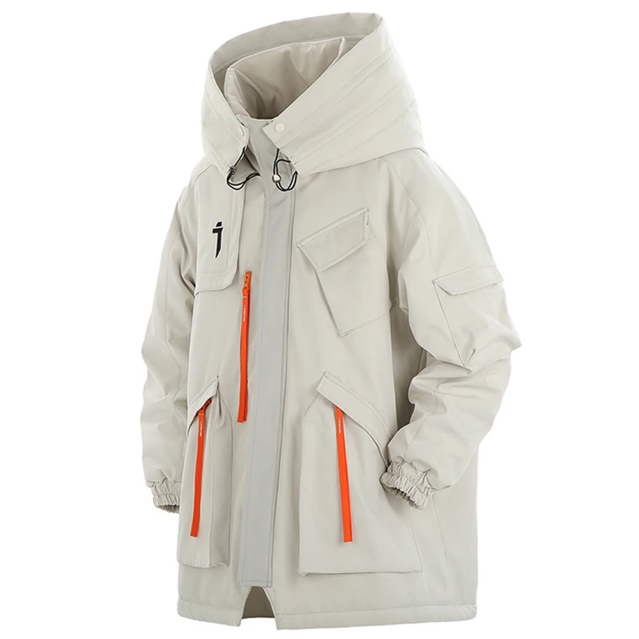 Mulit Pocket Winter Jackets Techwear Tactical Coats Men Fashion Streetwear Oversized Parkas Warm Hooded Jacket Windbreaker 2023 6