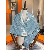 130Cm Autumn and Winter New Plant Jungle Flower Imitation Silk Fur Girl Outdoor Travel Shawl Warm Scarf Large Square Scarf Gift - Image 6