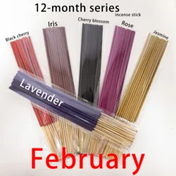 Exquisite Collection of Premium Incense Sticks - Aromas of Lavender, Lemongrass, Dragon's Blood, Rose, Jasmine, and Cherry Blossom - Ideal for Purification, Yoga, Meditation, and Home Ambiance - Luxurious Gift with Lasting Fragrance