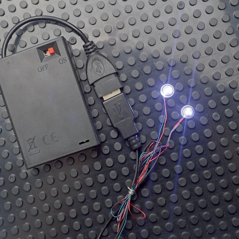 블랙 USB 포트 허브 LED 조명 액세서리, 램프 전원 배터리 박스 모델 빌딩 블록 세트 장난감, 10220 10260 적합