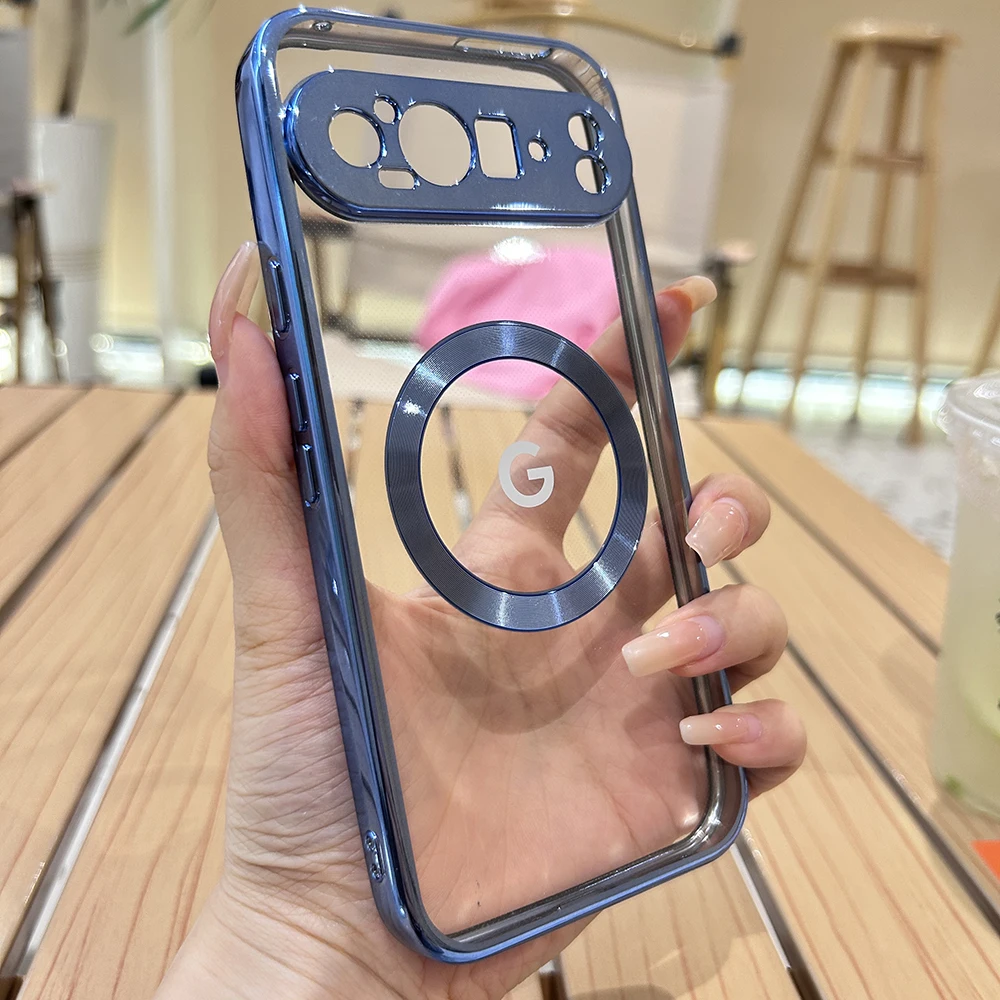 Transparent Electroplating Magnetic Wireless Charging Protective Case