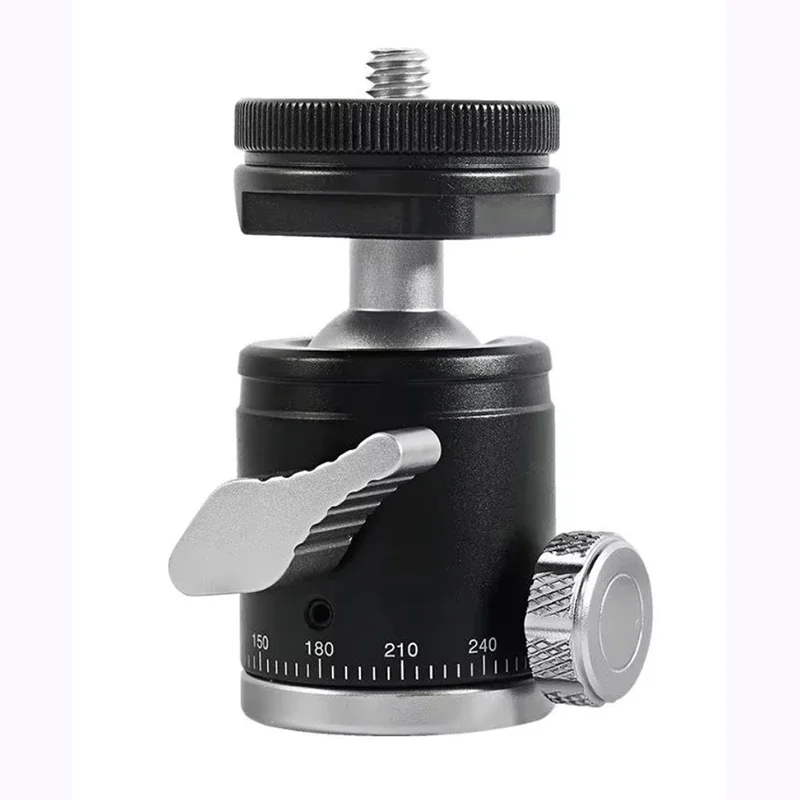 BEXIN Aluminum Alloy Panoramic Ball Head 1/4'' Screw Cold Shoe 19mm Mini Ball Head Compatible with Tripod Monopod Adapter tripod ball head camera panoramic head