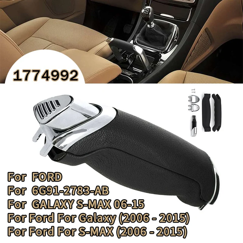 

1 Set For Ford For Galaxy For S-MAX 2006-2015 Parking Hand Brake Plastic Black Handbrake Stop Handle Replacement Kit 1774992