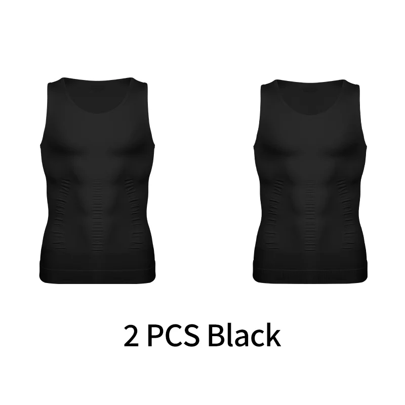 Men's Slimming Compression Tank Top - Body Shaper Vest for Workout & Tummy Control