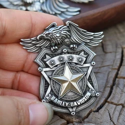 Leather Clothing Conchos DIY Decorative Accessories Locomotive Badge Flying Eagle Shield Eagle Decorative Buckle
