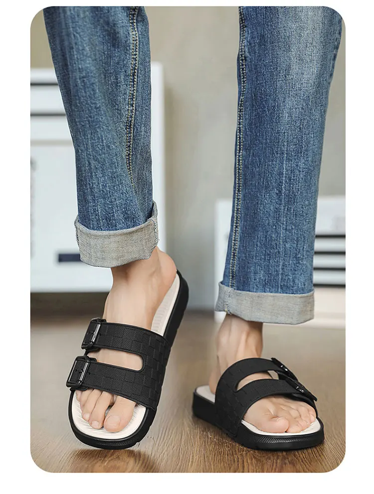 شباشب شاطئ صيفية للرجال صنادل مريحة تسمح بمرور الهواء خفيفة للغاية شباشب رجالية داخلية وخارجية مقاس كبير 46 47