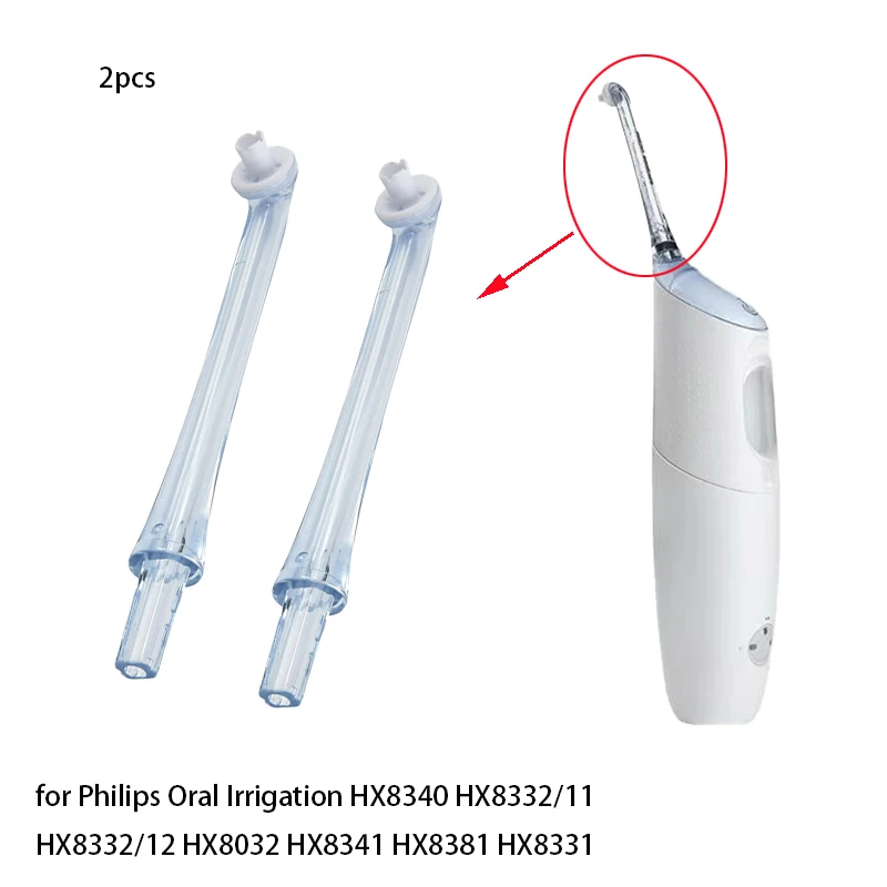 2pcs Oral Irrigator Nozzles Parts,For Philips HX8340 HX8341 HX8381 HX8331 Electric Oral Irrigator Nozzle Replacement Accessories 2pcs brass nozzle for printer hotend 0 2 0 3 0 4 0 5 0 6 0 8 1 0 1 2mm 3d printer nozzles p9jb