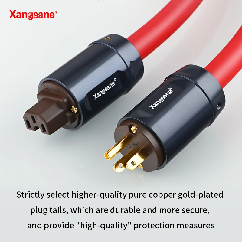 Xangsane 電源ケーブル Xangsane XS-M6 4N OFC power cable HiFi amplifier before and