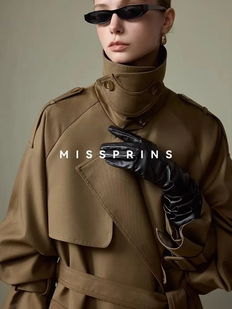 Lautaro Women’s Khaki Trench Coat 4