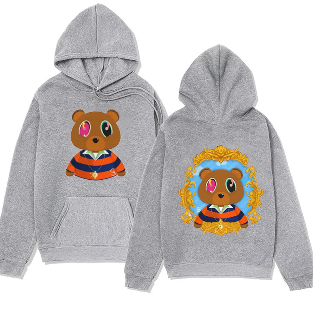 Rapper Kanye West Hoodies Male Funny Graphic Print Sweatshirts Oversized Streetwear Fall/winter Fleece Pullover Hoodie Men Women