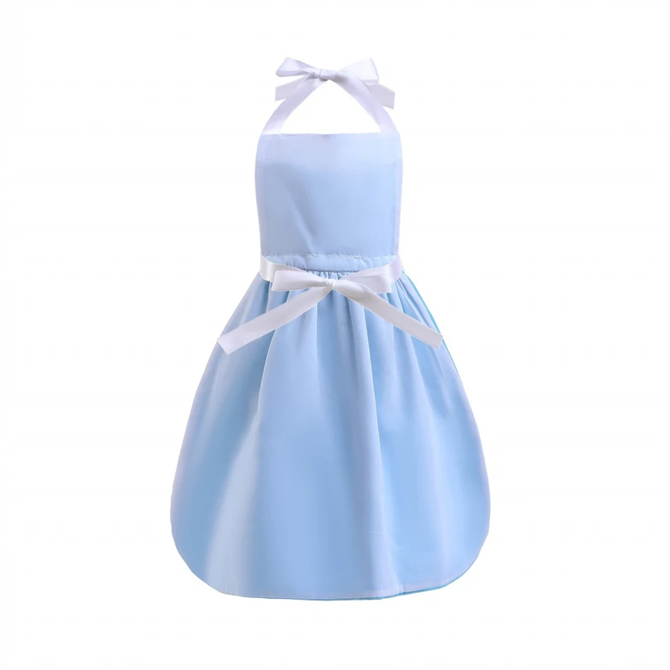 2022 Cartoon Mother Kids Princess Handicraft Art Picnic Outdoor Occasion Sling Apron for Girls Fairy Elsa Anna Princess Costume 3