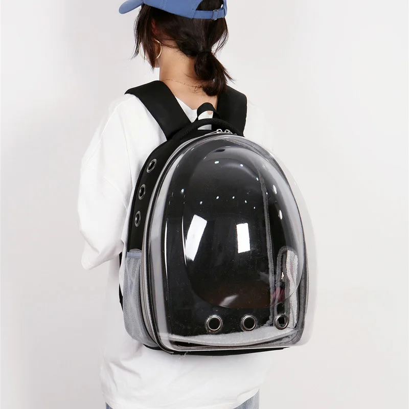 Cat bag breathable portable pet carry backpack cat and dog outdoor travel backpack transparent space style pet cat bag