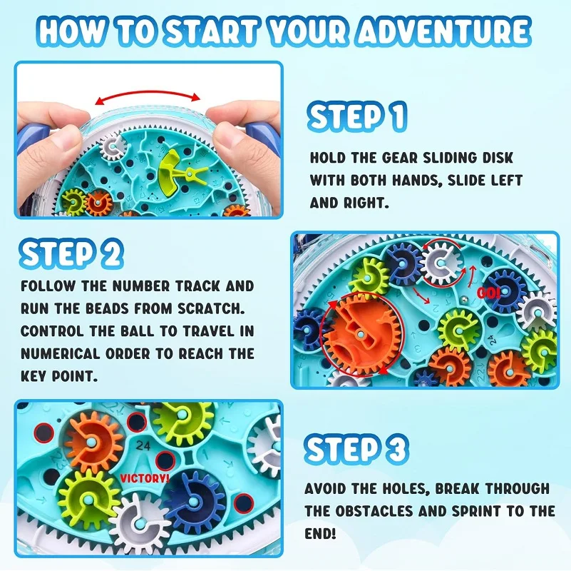 Mind Puzzles for Kids 3-5 Boys 3D Maze Puzzle Gravity Ball Game Children Educational Maze Ball Puzzle Toys for Kids Funny Gifts 4