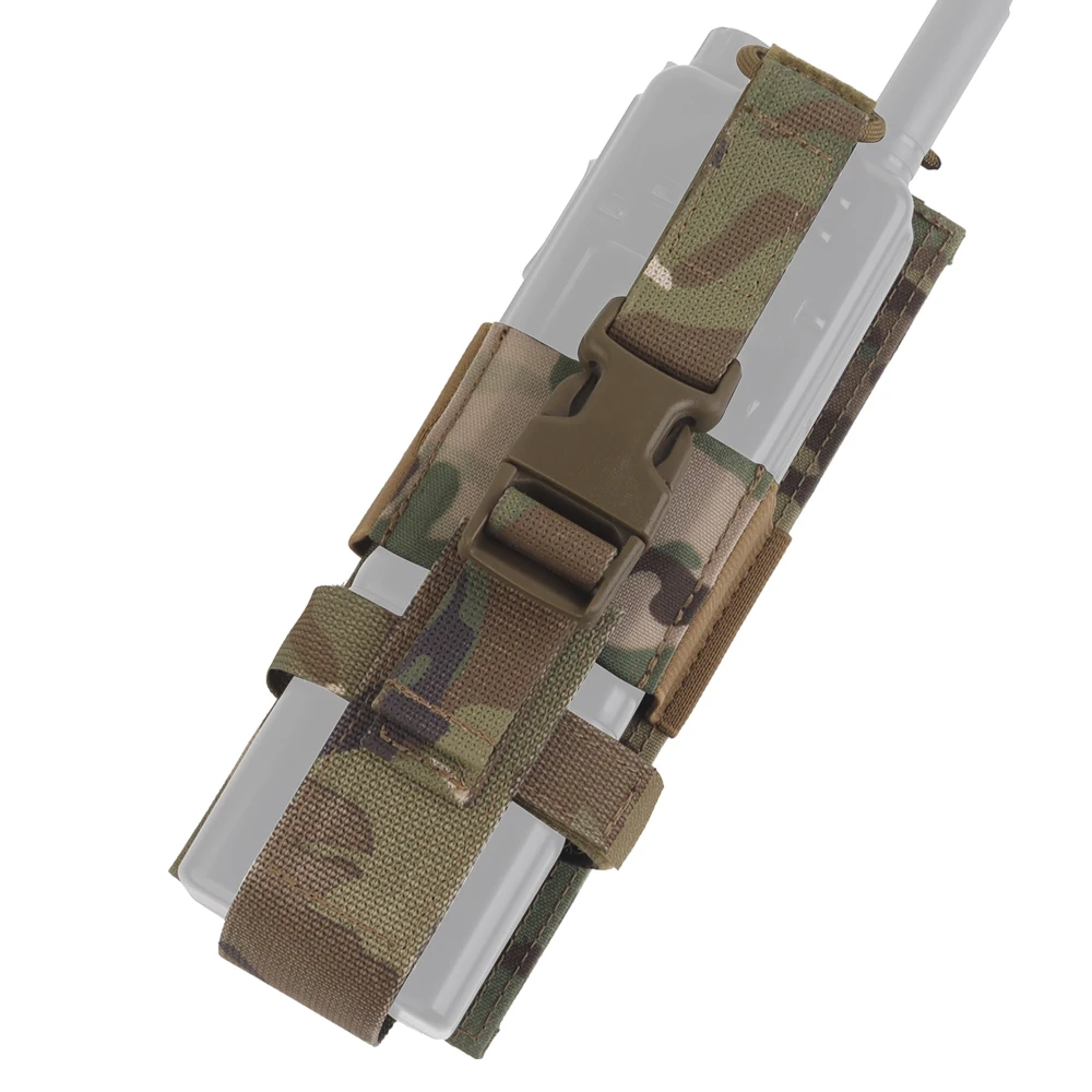 Tactical R Series Style Radio Pouch Molle Walkie Talkie Bag Water Cup Storage Pack with Quick Release Buckle Elastic Rope Shock