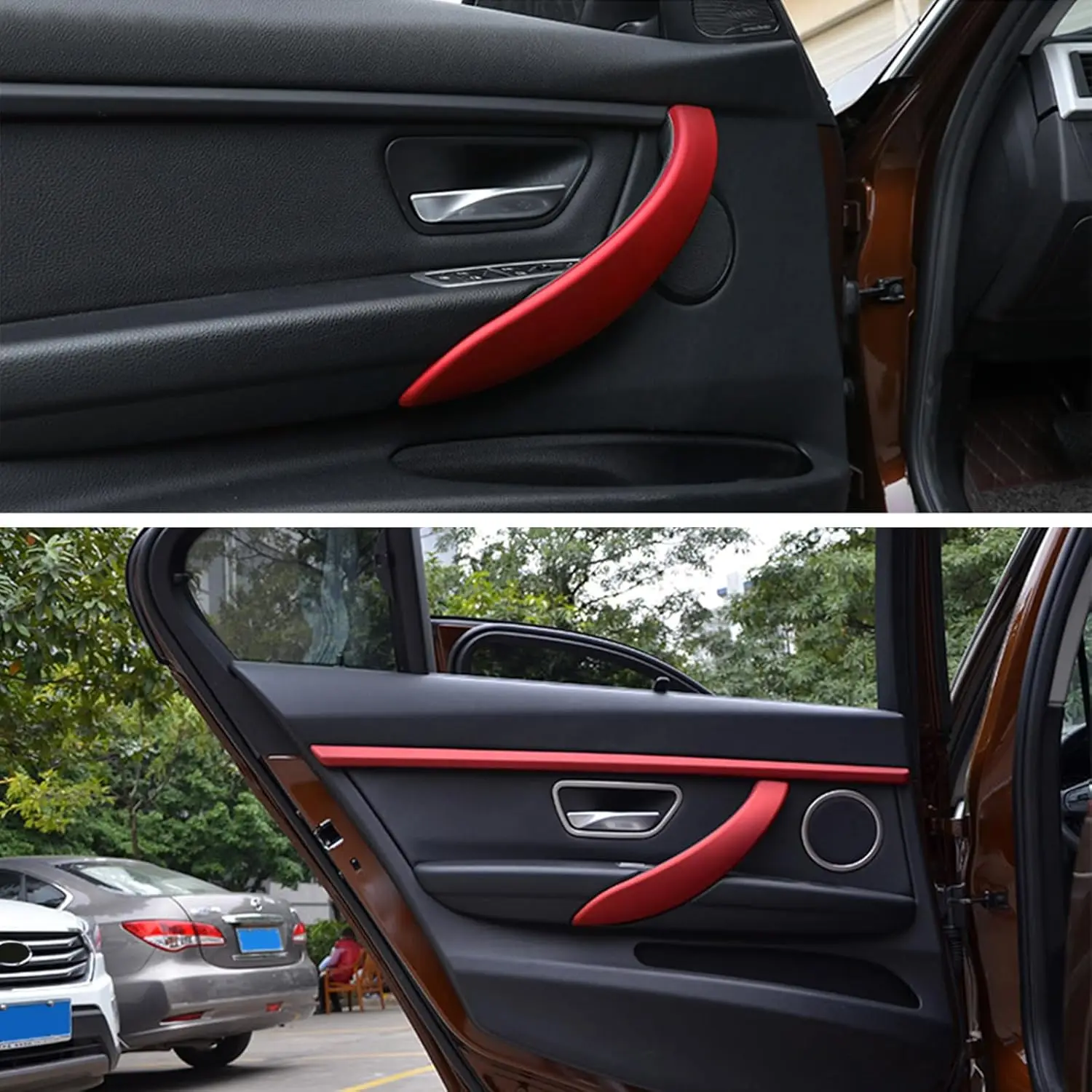 자동차 인테리어 문짝 핸들, BMW 3 4 시리즈 3GT F34 F36 F30 2013-2018 교체 커버, 스포츠 블루 320i 328i 330i 335i 340i