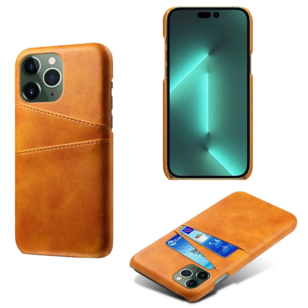 For iPhone 13 pro max Case Wallet Credit Card slot holder PU Leather back  Cover