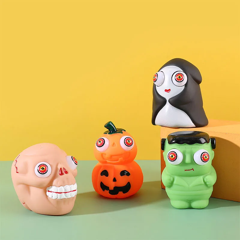 

Funny Eyeball Burst Squeeze Toy Halloween Pumpkins Ghosts Skulls Pinch Music Fidget Toy Creative Kids Decompression Toys