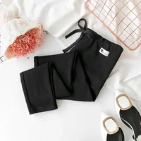 Leggings ajustables de talla grande para mujer embarazada, pantalones de maternidad, ropa fina de algodón suave de cintura alta para embarazo - Imagen 6