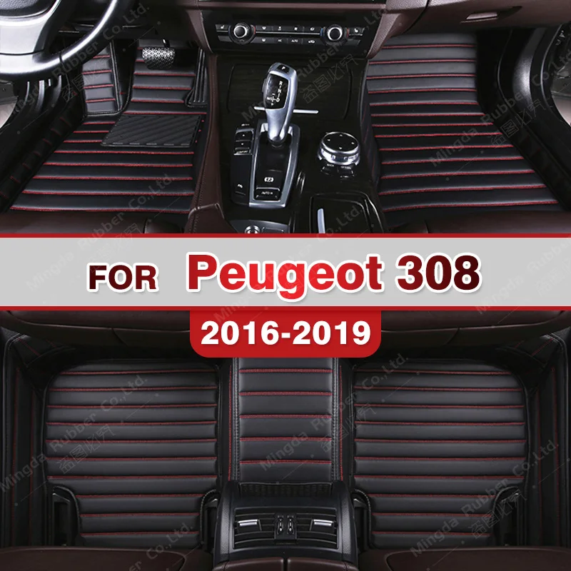 Car Floor Mats For Peugeot 308 2016 2017 2018 2019 Custom Auto Foot