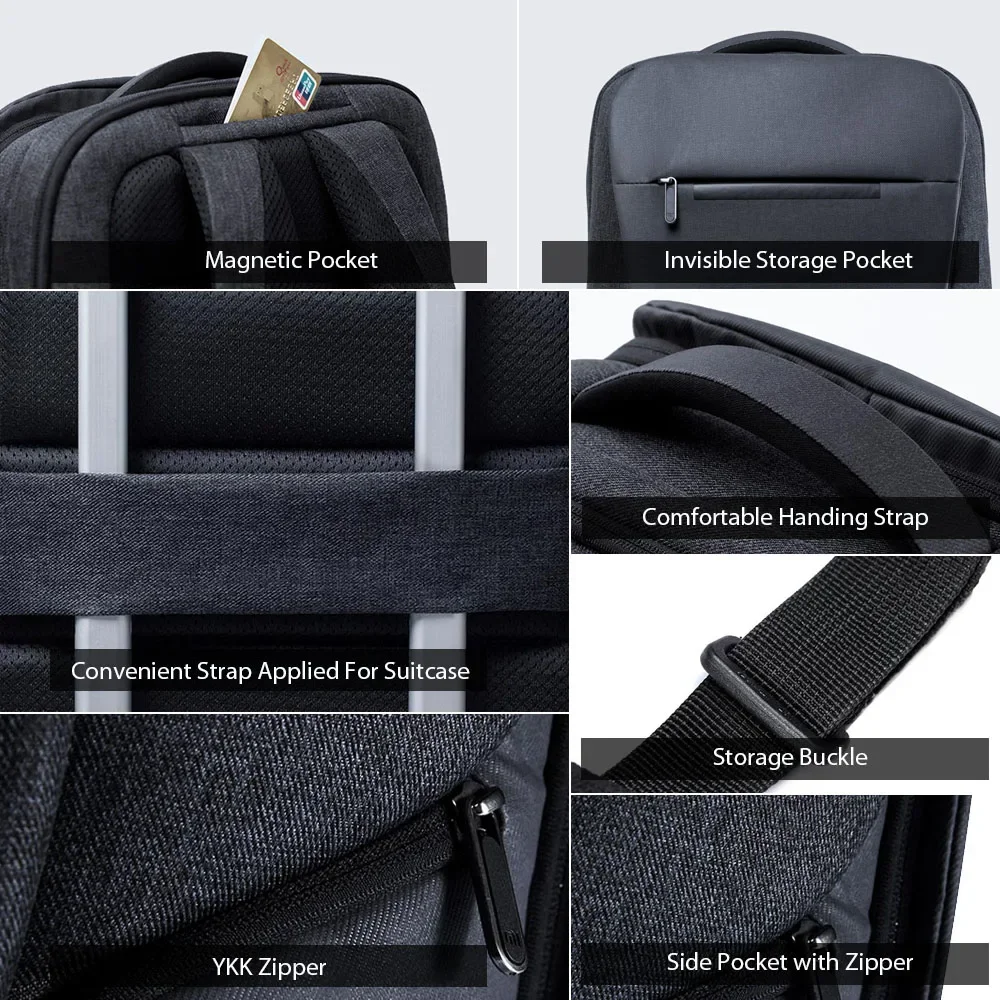 Original Xiaomi Mi Business Travel Backpacks 2 Waterproof Open Bag 26L Big Capacity For 15.6Inch School Office Smart Laptop Bag waterproof backpack