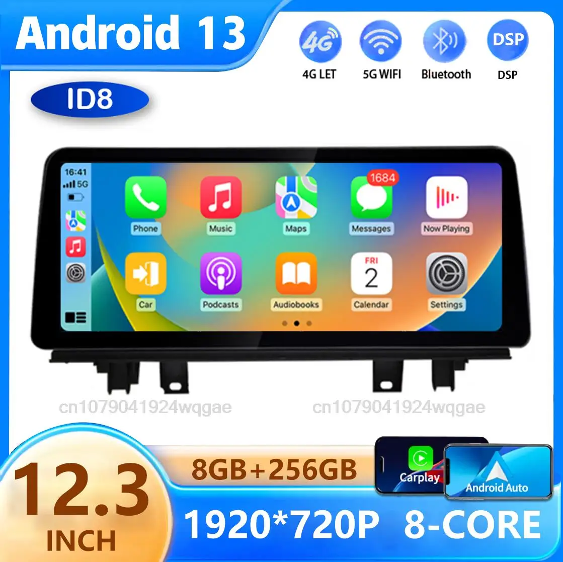 

12.3" Android 13 Car Radio For BMW X1 X2 F48 F49 2016 2017 2018 2019 2020 NBT EVO Multimedia Player Carplay Auto Stereo WIFI+4G