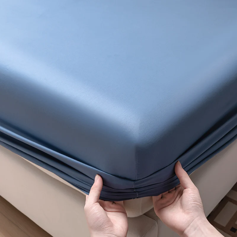 100% Egyptian Cotton Fitted Sheet with Elastic Band Luxury Soft 400TC Bedding Mattress Cover Protector Double Queen King Size 4