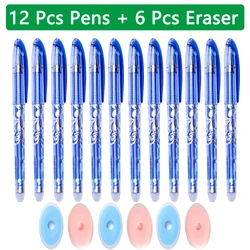 Kawaii Erasable Gel Pen Refill Set - 100 Pieces (12 Blue Pen A)