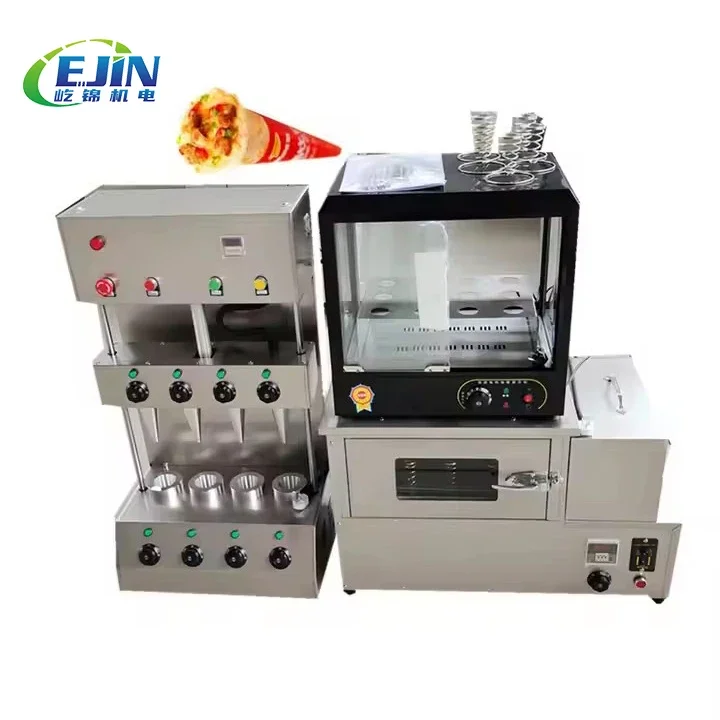 Pizza Cone Molding Machine Cheap Rotary Pizza Cone Oven Warmer Showcase With Production Line