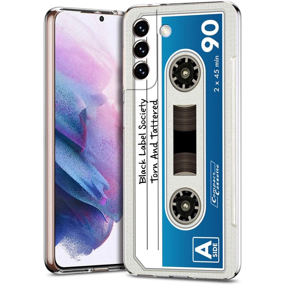 Vintage Cassette Tape Design Soft Clear Silicone Phone Case
