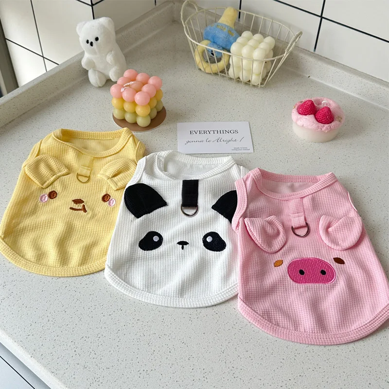Dog Clothes Summer Dog Clothes Small Dogs Thin Cute Dog Vest Puppy Clothes Breathable Chihuahua Cat Vest Pet Supplies