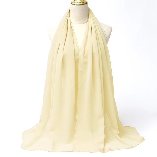 Foulard Hijab en mousseline de soie pour Femme, voile musulman ramadan ,hijab femme musulman,foulard musulmane pour femme, foulard mousseline en Jersey doux de haute qualité hijab islam voile femme musulman,70*180cm