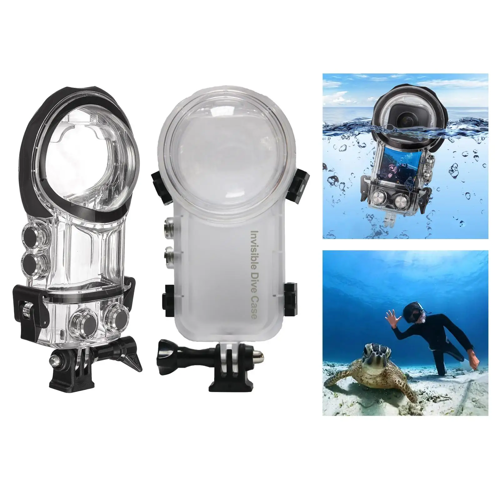 Dive Housing Case for X3, Waterproof Cover Underwater Photography Housing, Protector 360° Video Camera Case for Snorkeling