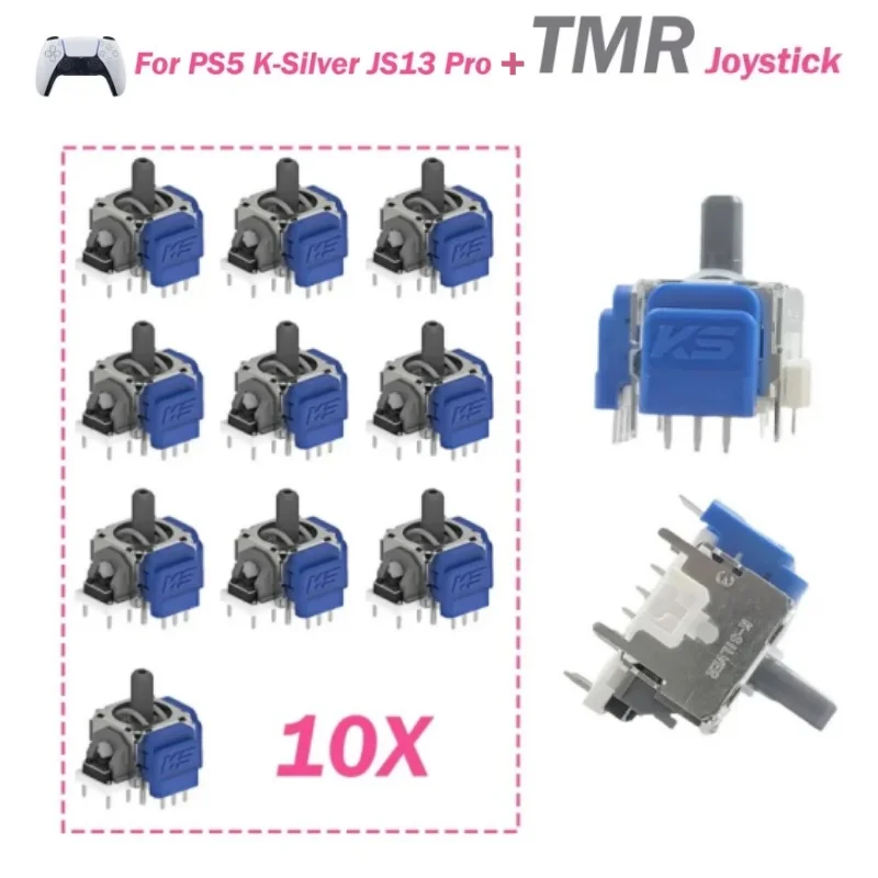10pcs K-SILVER JS13 PRO+ TMR/Hall Electromagnetic Joystick Anti