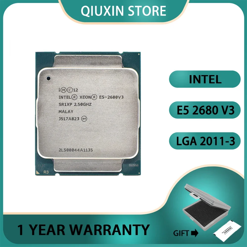 

Процессор Intel Xeon E5 2680 V3 CPU E5 2680V3 E5-2680V3 Socket LGA 2011-3 процессор SR1XP 2,5 ГГц 12 ядер 30 Мб