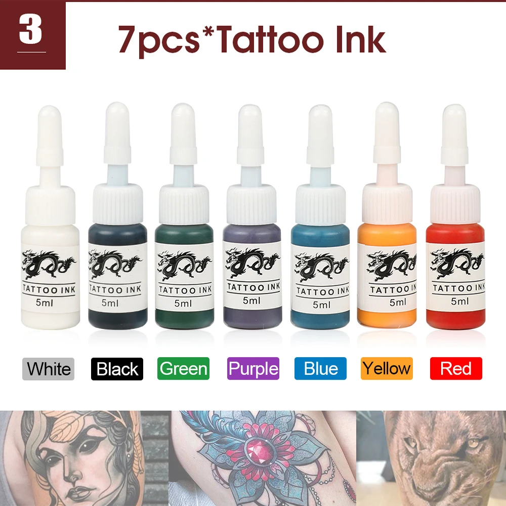 Amazon.com: Waterproof Temporary Tattoo Ink Kit Waterproof 6 Colors DIY  Tattoo Ink For Body Paint : Beauty & Personal Care