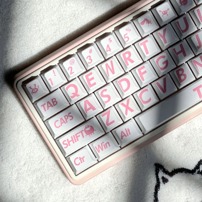 キーボード BOXXX KEYCAP THINK_NEON Pink logo 132Keys Big Letter Keycap For Mx Mechanical Keyboard Vibrant