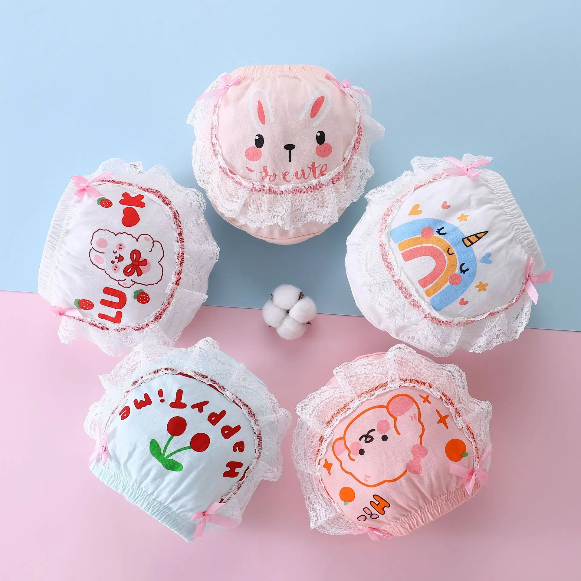Baby Soft Cotton Panties Girl Briefs Female For Children Underwear Lovely Underpants Infant Cute Cat Kids shorts CN