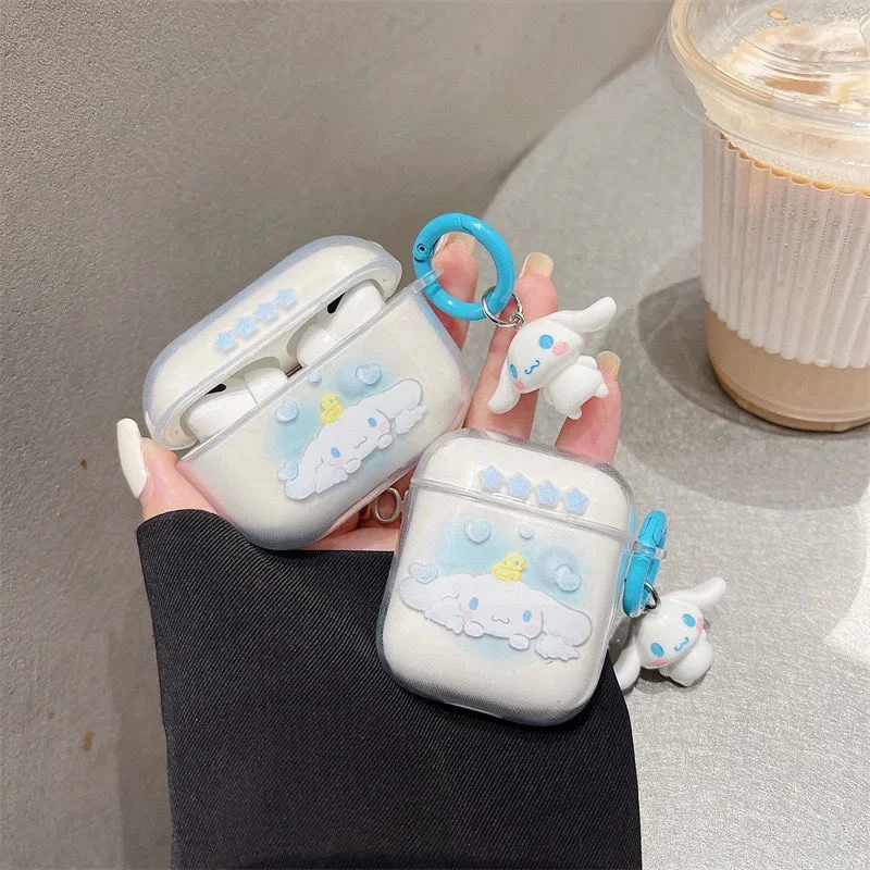 

Sanrio Cinnamoroll с подвеской AirPods 3 Чехол Apple AirPods 2 Чехол AirPods Pro Чехол для IPhone аксессуары для наушников Air Pod чехол