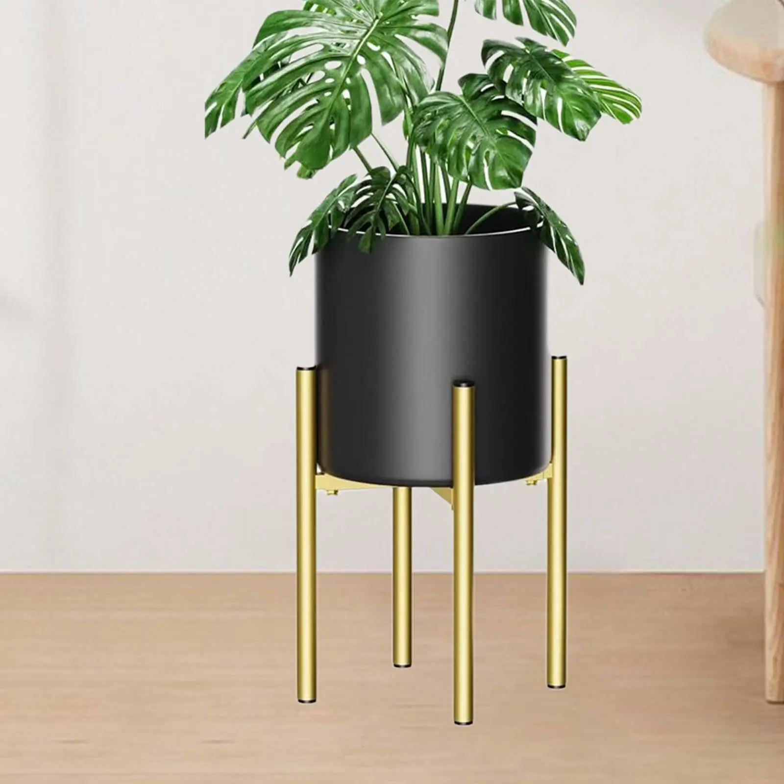 Plant Stand Gold Iron Item Stand Heavy Duty Holder Rack for Balcony Living Room Home Fits 7 to 12 inch Pots Different Sized Pots plant stand