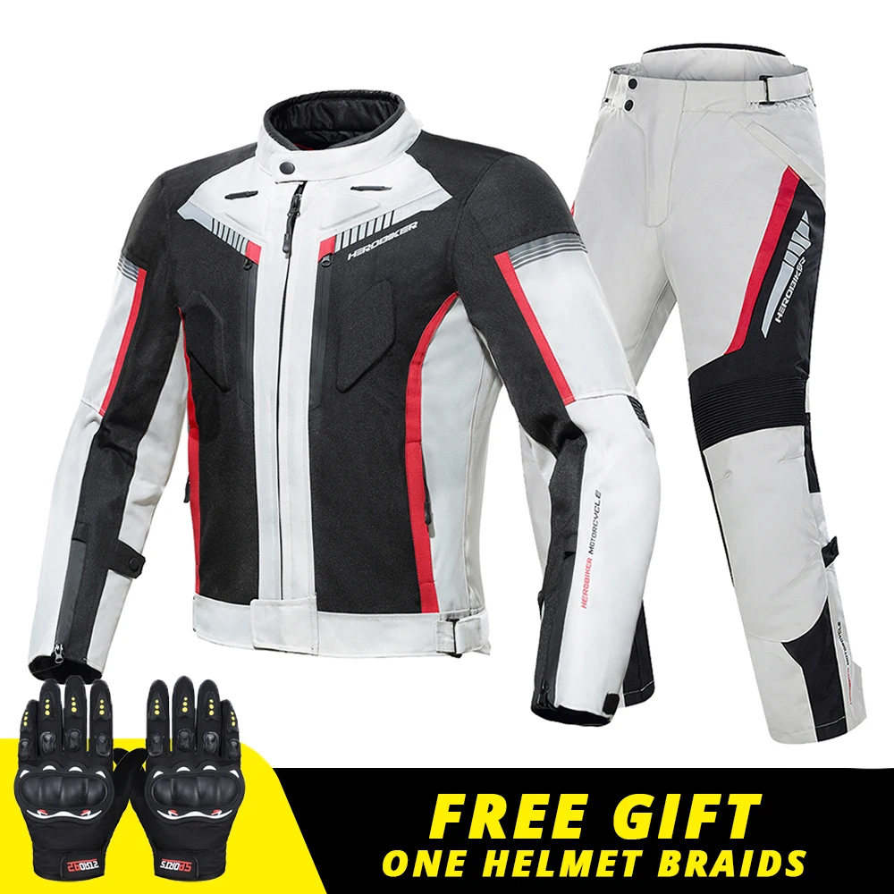 

Winter Motorcycle Jacket Chaqueta Moto+Pants Waterproof Motocross Suit Protection Equiment Motorbike Jacket Riding Racing Wen
