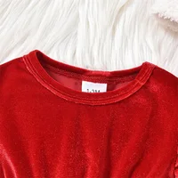 Citgeett Winter Christmas Infant Baby Girls Velvet Bodysuit Dress Long Sleeve Cartoon Jumpsuit Hat Outfits Xmas Clothes 5